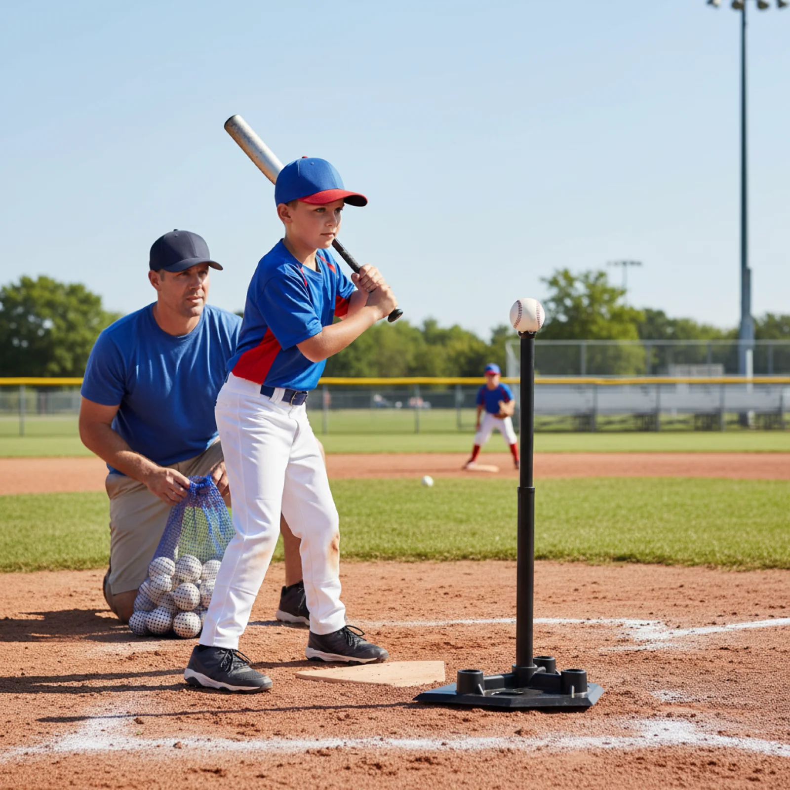 Professional Baseball Batting Tee for Kids and Adults Rubber PVC Holder for Batting Practice Equipment