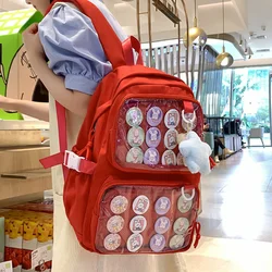 Japanese Itabag Y2K Kawaii Transparent Backpack Women Large Capacity Ita Backpack School Bags For College Teens Student JK