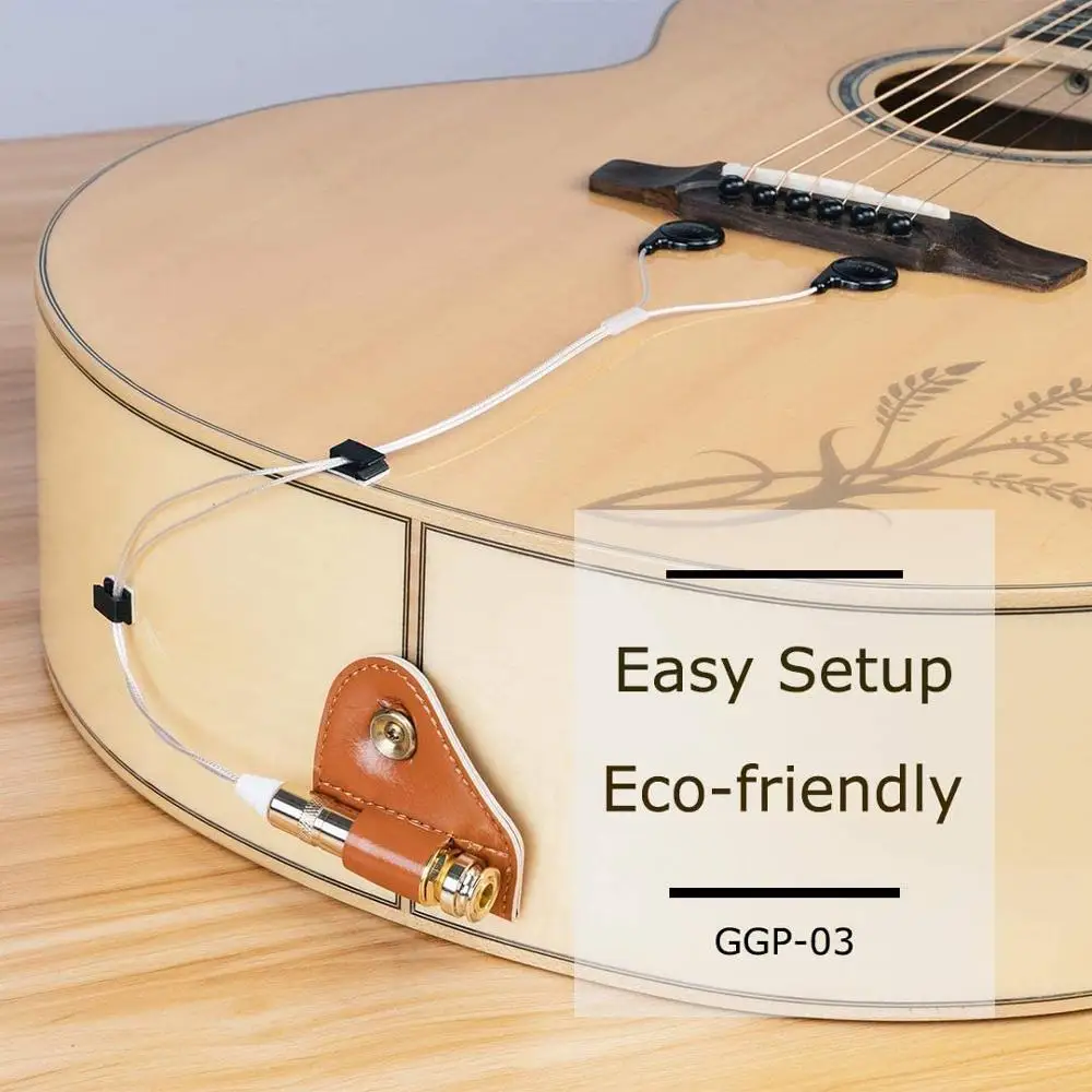 JOYO Guitto Series GGP-03 لاقط الجيتار بيزو مجموعة لاقط رقاقة الاتصال للجيتار الصوتي القيثارة فولين بانجو مندولين