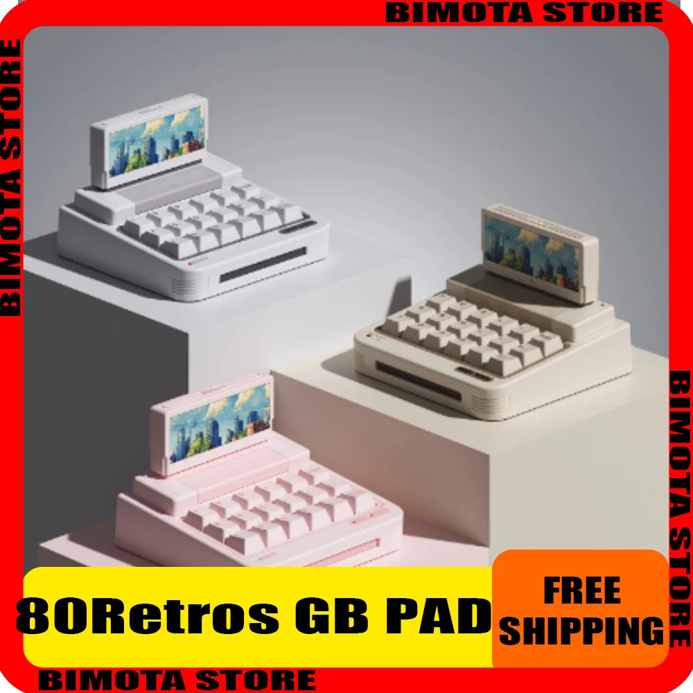 

80Retros GB PAD 3-режимная цифровая клавиатура Ручная клавиатура Игровая игрушка Ретро игровая консоль Моделирование Поддержка настройки VIA DIY подарок