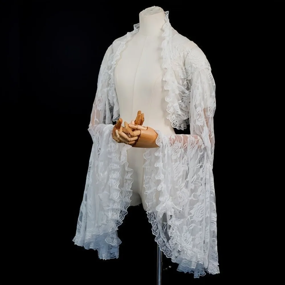 Retro Classic Lace Blouse Wedding Bolero Lace Shawl for Bride Wedding Dresses Wedding Accessories Evening Gown