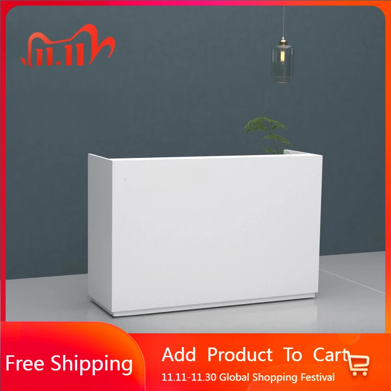 

Beauty Salon Reception Desks White Modern Display Minimalist Reception Desks Organizers Aesthetic Mostrador Lounge Furniture