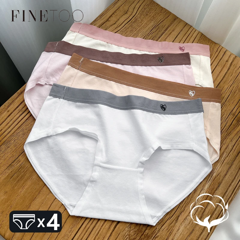 4Pcs Baumwolle Nahtlose Unterwäsche frauen Sexy Liebe druck Gürtel Höschen Niedrige Taille Atmungsaktive Briefs Bequeme Sport Unterhose
