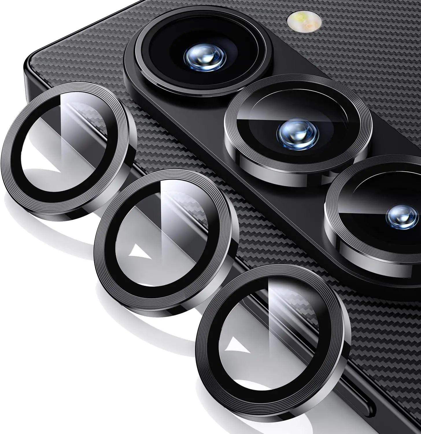 3Pcs Camera Metal Ring Protector Tempered Glass For Samsung Z Fold 4 5 6 Lens Film Back