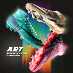 Men's Soccer Shoes Women TF/FG Football Boots Non-Slip Cleats Traning Grass Sneakers Teenagers Outdoor Breathable Sport Footwear