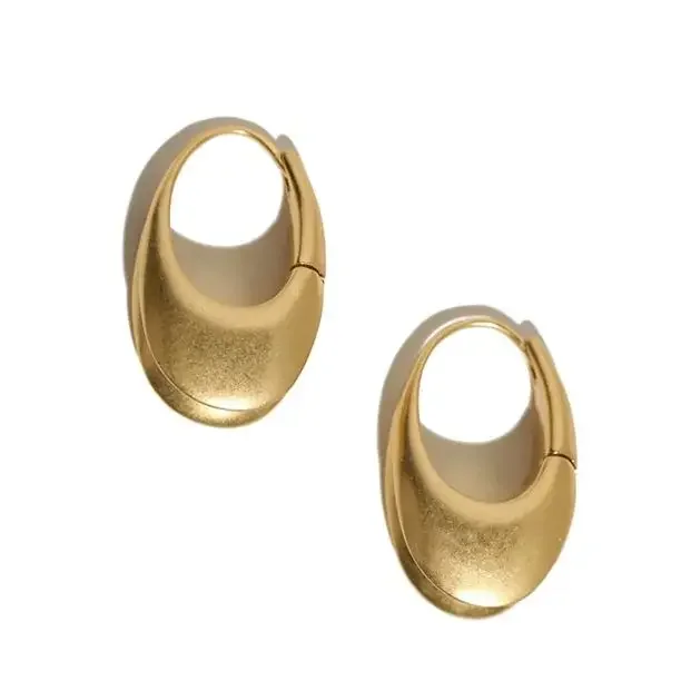 

Europe Fashion Designer Brand Brass 24K Gold Plated Earrings Top Quality Luxury Jewelry Boutique