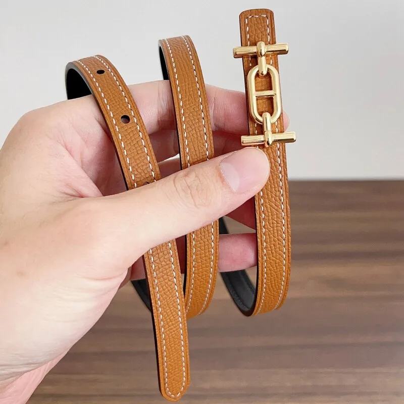 Waist trim version 1.3 Women\'s fish grain belt dual-purpose leather smooth buckle 100 belt waist waist dress belt