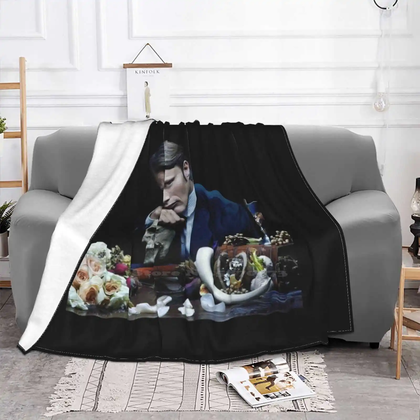 Hannibal New Arrival Fashion Leisure Warm Flannel Blanket Mads Mikkelsen Hannibal Lecter