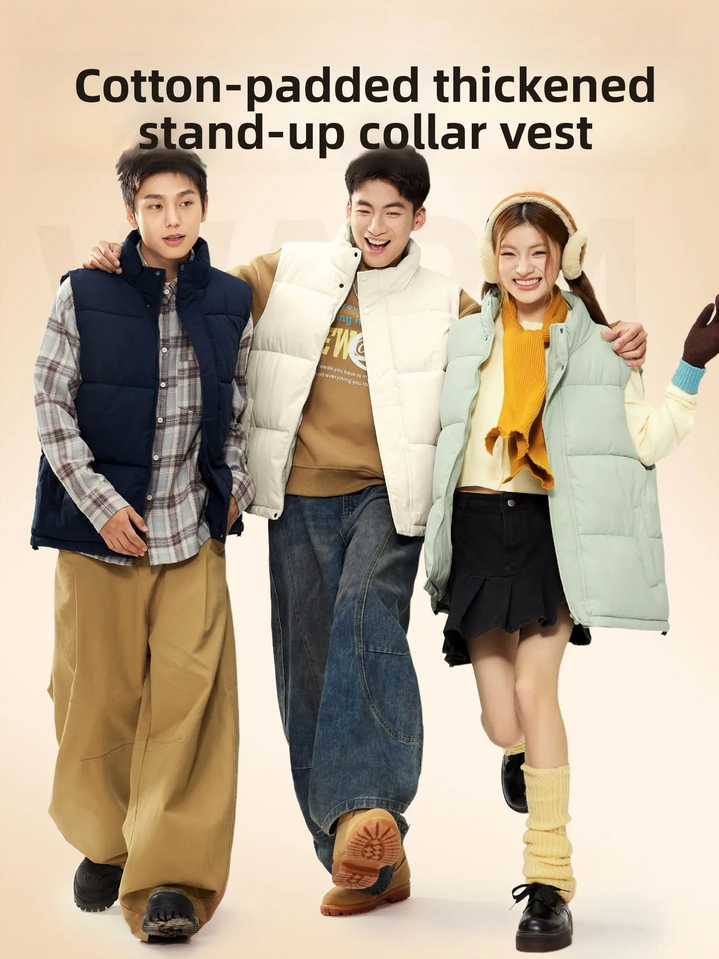 

Мужской легкий теплый жилет Yu Zhaolin из двух частей, молодежная модная верхняя одежда, хлопковая куртка, приталенный крой, из полиэфирного волокна