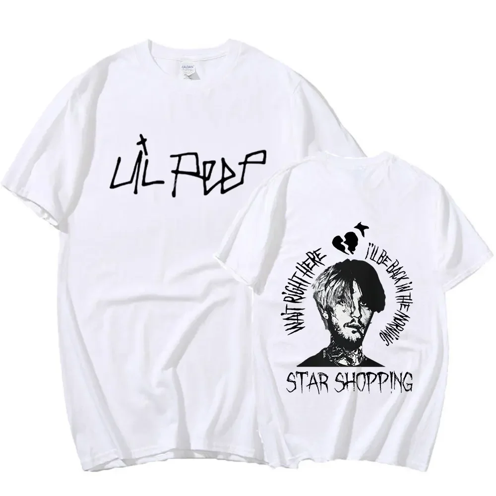 Summer Unisex Harajuku Aesthetic T Shirts Streetwear Rapper Lil Peep Cry Baby T Shirt Men Fashion Vintage Hip Hop Oversized tops