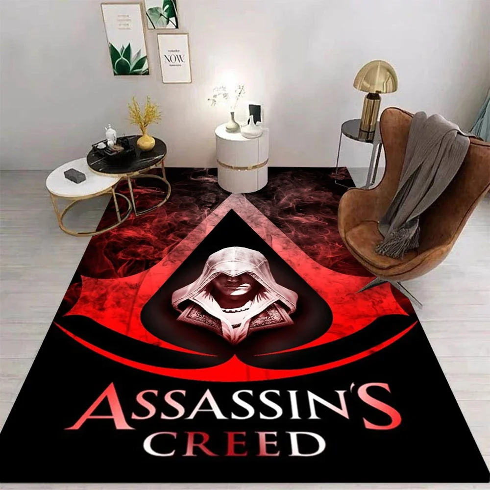 Assassins creed 3d impresso tapete para sala de estar decoração o jogo salto de fé jogo quarto área tapete decoração estética pé esteiras
