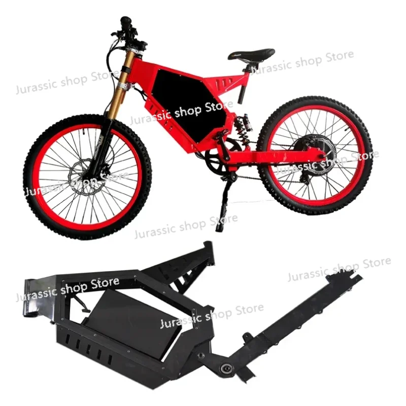 

High Power Dropout 170mm Strong DIY Full suspension enduro ebike frame for electric bike 3000w 5000w 8000w