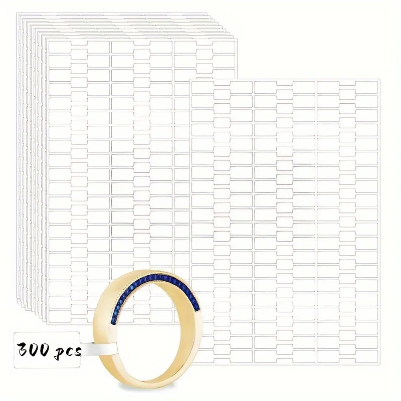 300 Pieces Jewelry Labels, Blank Self Adhesive Jewelry Price Stickers, Tear Resistant Necklace Ring Labels, Easy to Tear and Wri