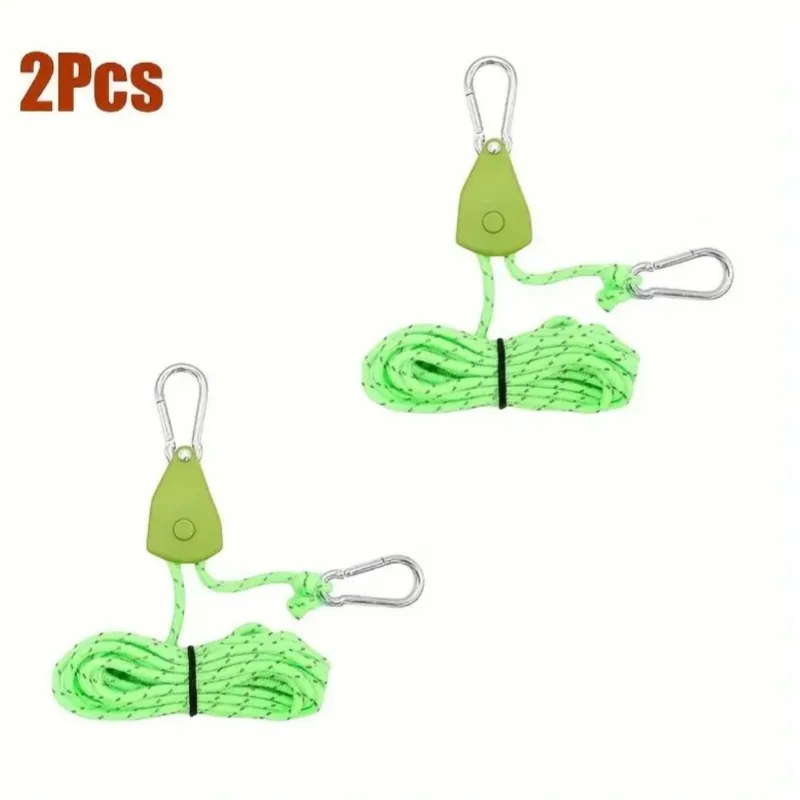 2 Pcs/4 Pcs/ 6Pcs Outdoor Multi-functional Ratchet Pulley Adjuster umbrella rope, Tent Fixer,  Reflective Wind Rope