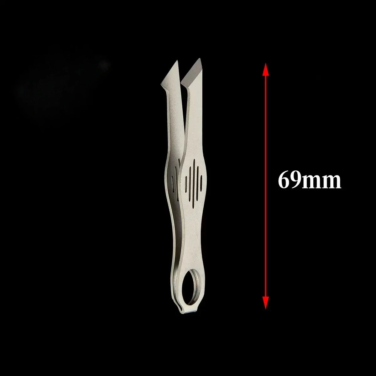 Mini TC4 Titanium Steel Tweezers Multifunction with Corkscrew CNC Machining Clips Keychain Pendant Tool Outdoor EDC Gadget - view 3