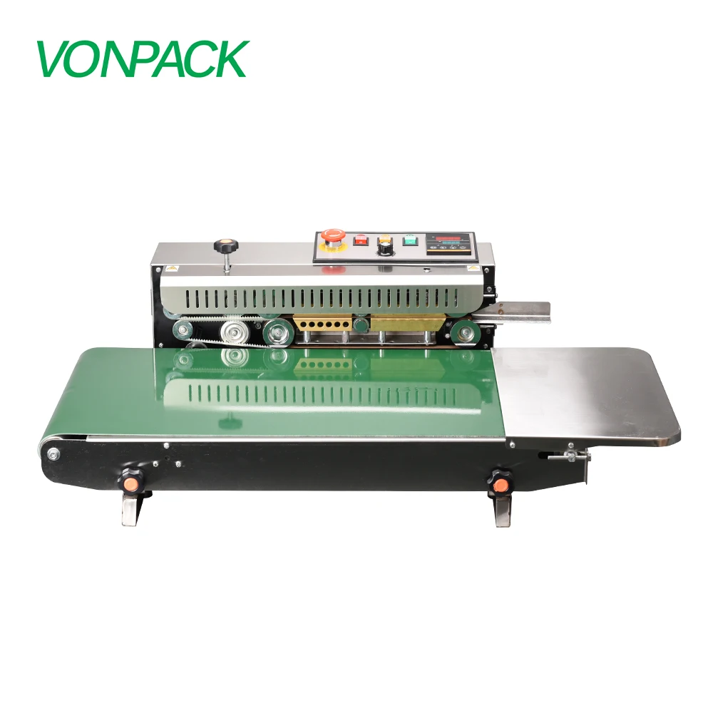 

FR-770 Wider Heat Sealing Machine Automatic Band Sealer Machine Stainless Steel Continuous Desktop Food Packaging Machine
