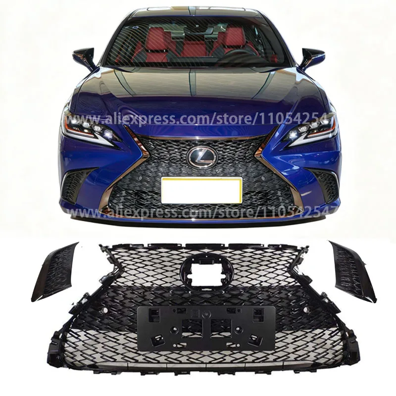 Glossy black grille replace Radiator guardrail Body Kit For ES200 ES250 ES260 ES300H ES350 upgrade F Sports Grille Car