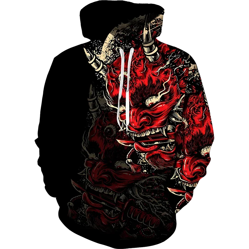 2024 Anime Hoodie 3d Japanese Samurai Sweatshirt Men/Women Fashion Black Hoodies Pullover Autumn And Winter Men's Clothing Tops