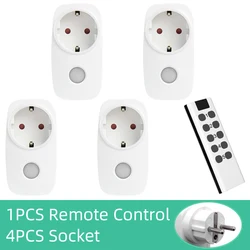 Wireless Smart Plug Socket Remote Control Switch 220V 2500W 16A EU FR Universal Remote ON OFF Electrical Outlets For Lighting