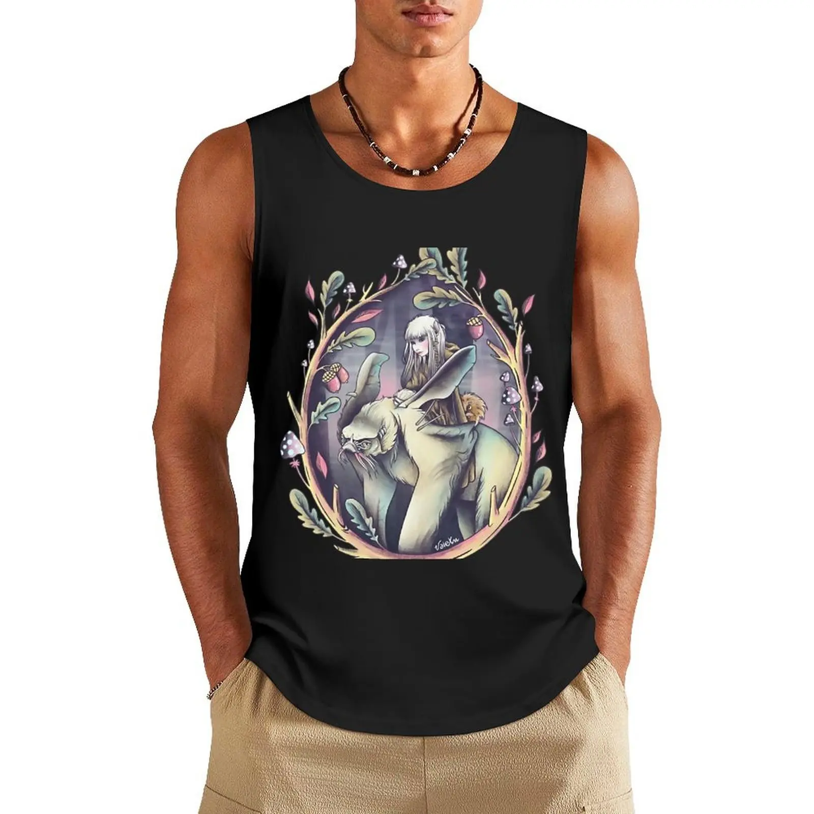 

The Dark movie Crystal Tank Top bodybuilding for men gym accessories men anime gym