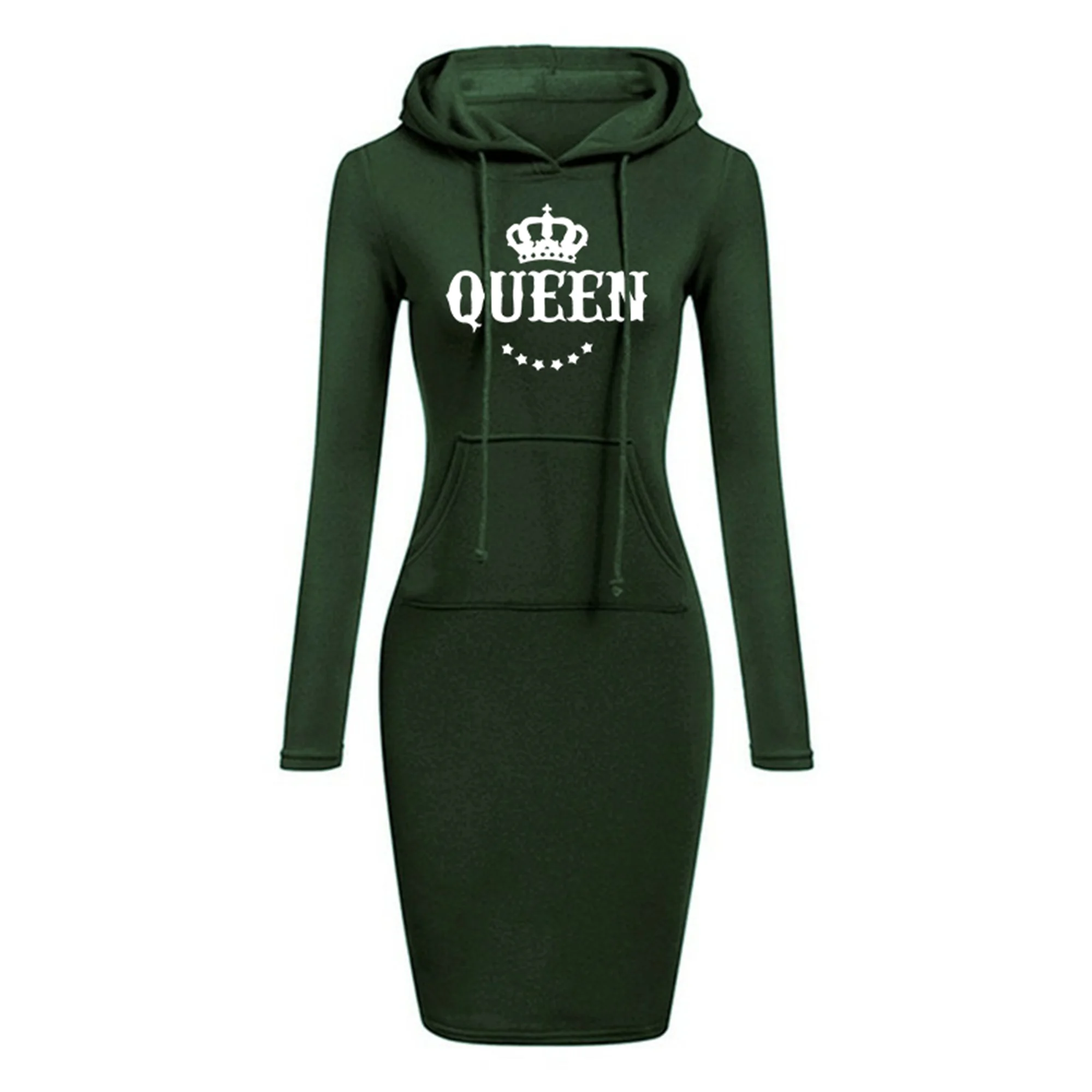 Women\'s Slim Hoodie Dress Dress Casual Knee Skirt Hoodie High Quality Hooded Sweatshirt Casual Women\'s Queen Hoodie Skirt