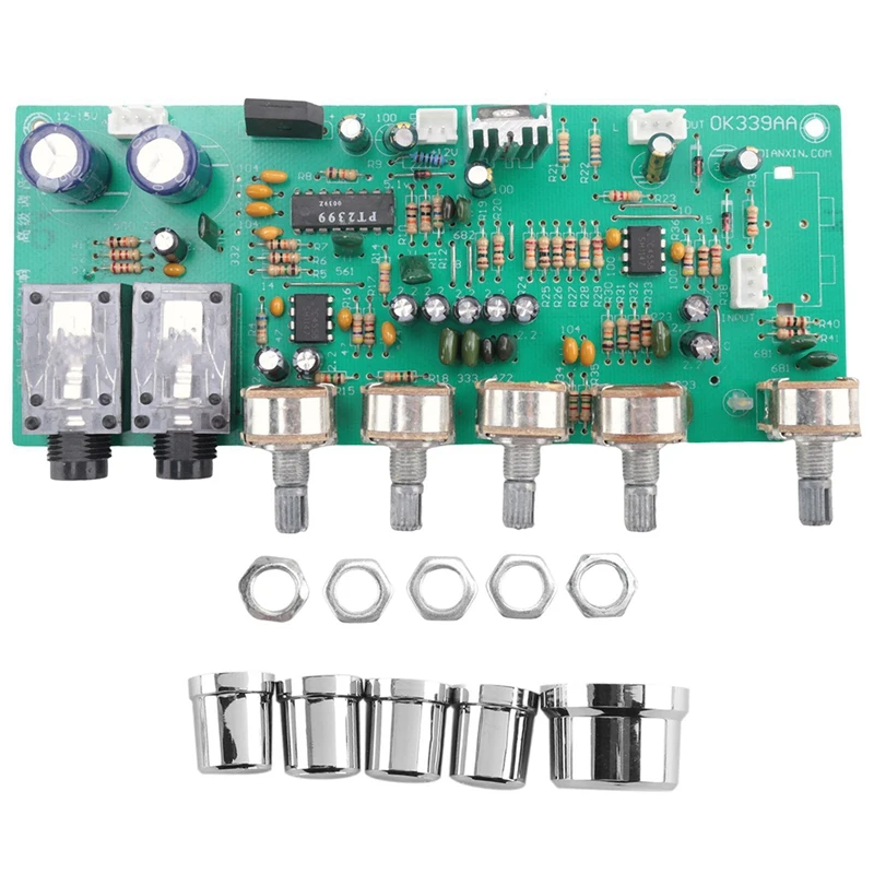 Digital Microphone Amplifier Tone Board PT2399 Karaoke Reverb Preamplifier Board Dual AC12-15V-A22U view 4