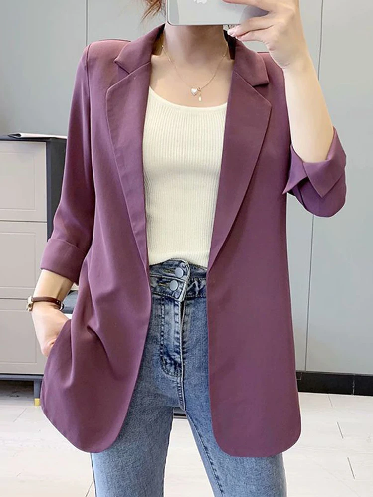 Women's Summer Thin Loose Slimming Fashionable Korean Style Small Suit Jacket Sunscreen Top Transparent Chiffon Western Style...