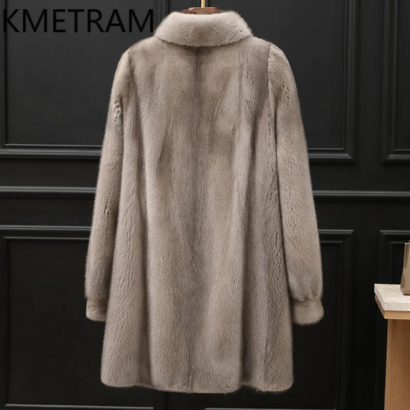 

100% Whole Mink Fur Jacket Woman Luxury Silver Blue Real Fur Coat High Quality Winter Clothes for Women Furry Jackets 2025 шуба