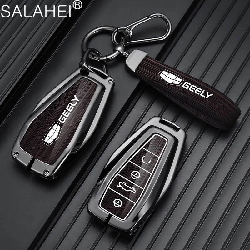 Car Key Cover Case For Geely Coolray X6 geometry c Emgrand Global kulrey Hawk GX7 okavango smart Remote Auto Accessories