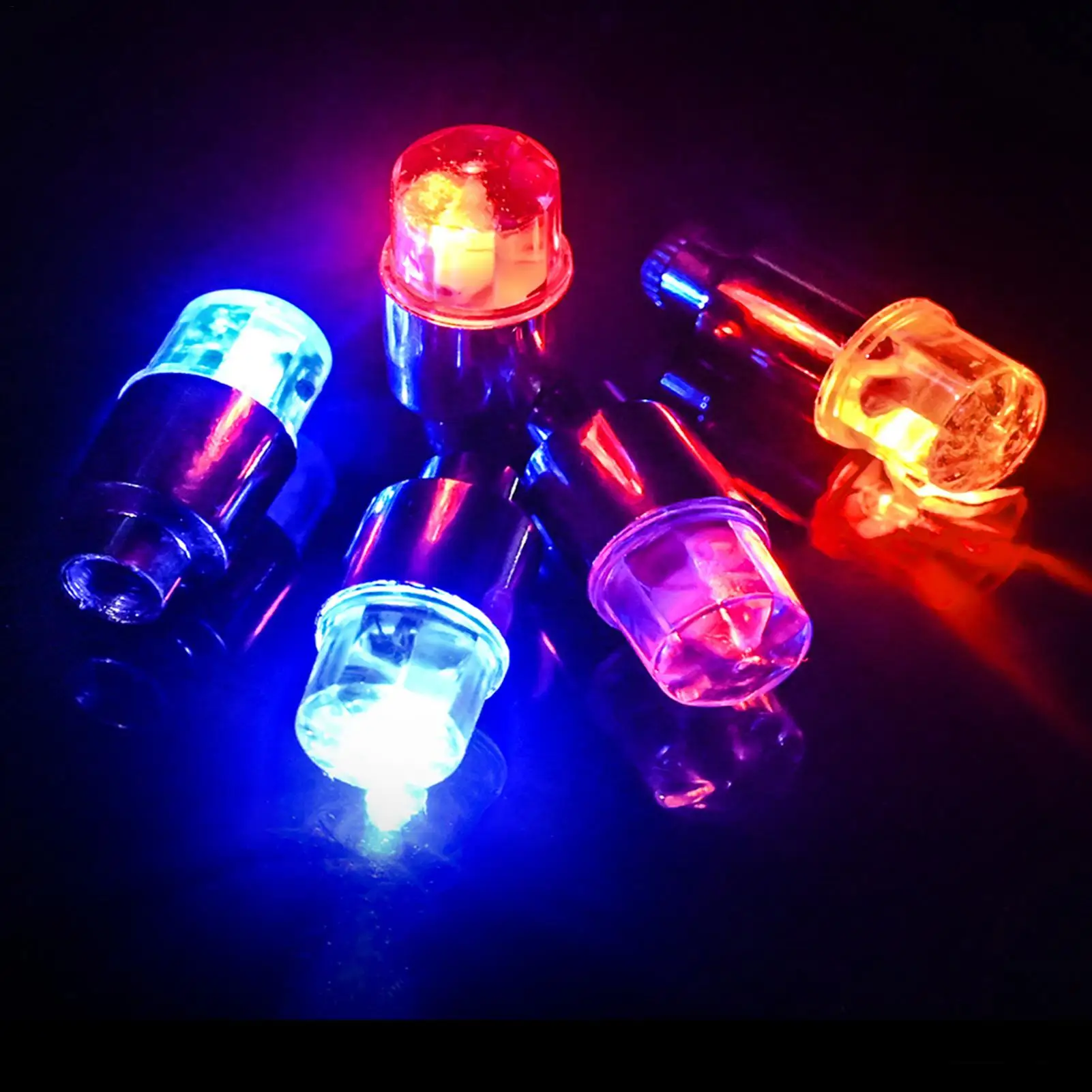 2PCS Car Tire Valve LED Lights Colorful Wheel Rim Lights with Intelligent Motion Sensor for Motorcycle Night Safety Decoration