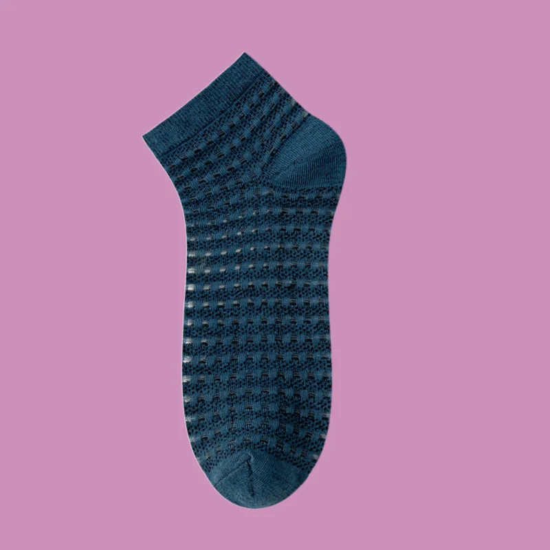 Chaussettes de sport en maille pour homme, bas en cristal, bouche peu profonde, haute qualité, absorbant la transpiration, climatisation, bateau, 5/10 paires