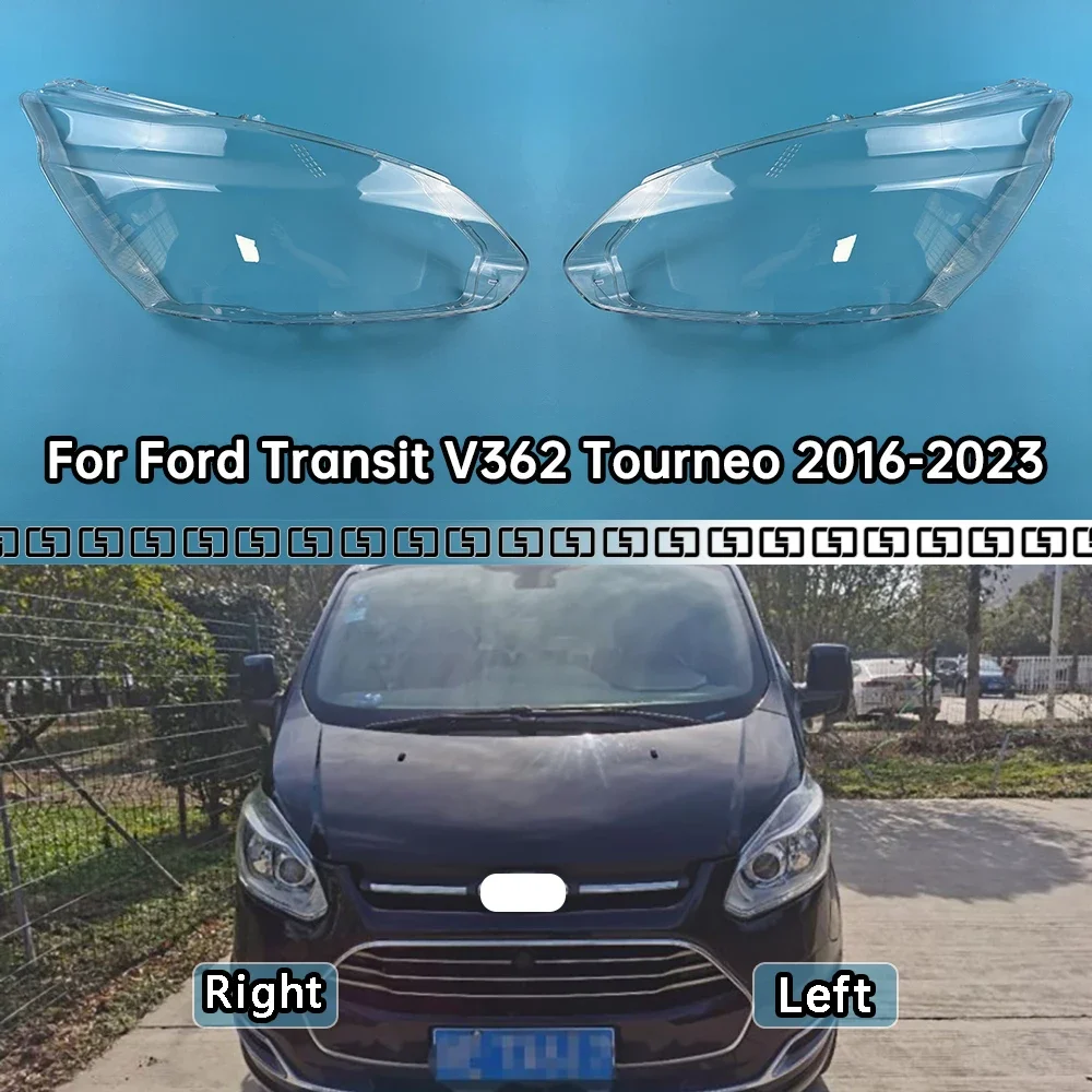 

For Ford Transit V362 Tourneo 2016-2023 Front Headlamp Lens Cover Headlight Shell Transparent Shade Plexiglass Lampshade Housing
