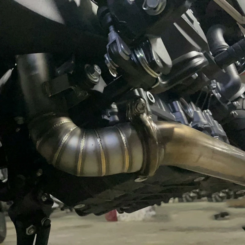Motorcycle Central Exhaust Muffler Connection pipe retrofitted to drum belt middle For DUKE 790 890 Adventure R Rally 790 890
