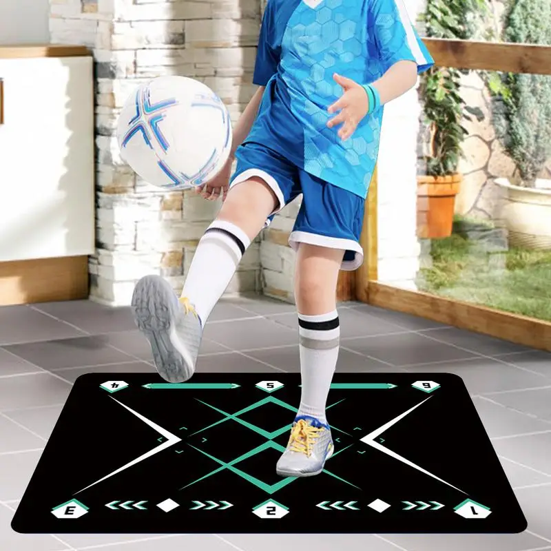 Estera de entrenamiento de fútbol, esteras de ejercicio plegables en forma de L, esteras de entrenamiento de fútbol silenciosas para niños, adultos, atletas, entrenadores
