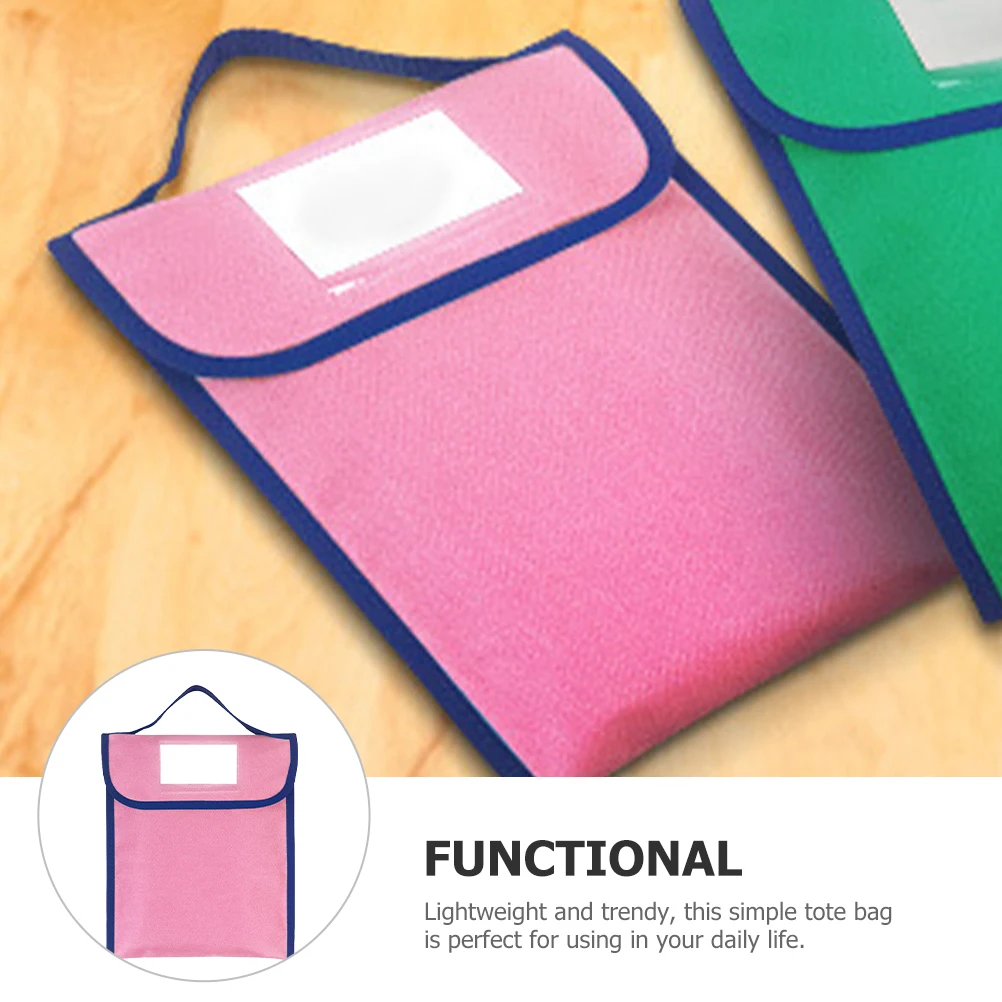 

Large Book Pouch Nylon Tote Bag Lightweight Daily Use Shopping Handheld Book Carrier Large Capacity Storage File Storage Bag