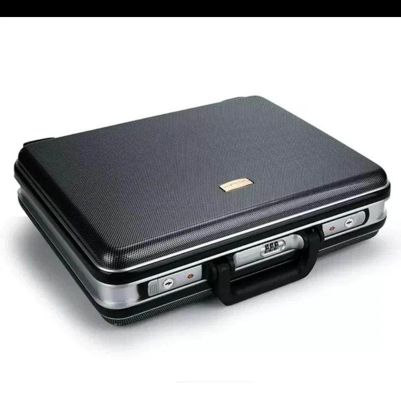 ABS Portable Password Box Business Aluminum Alloy Briefcase Tools Instruments Business Luggage Data Box Travel Boarding