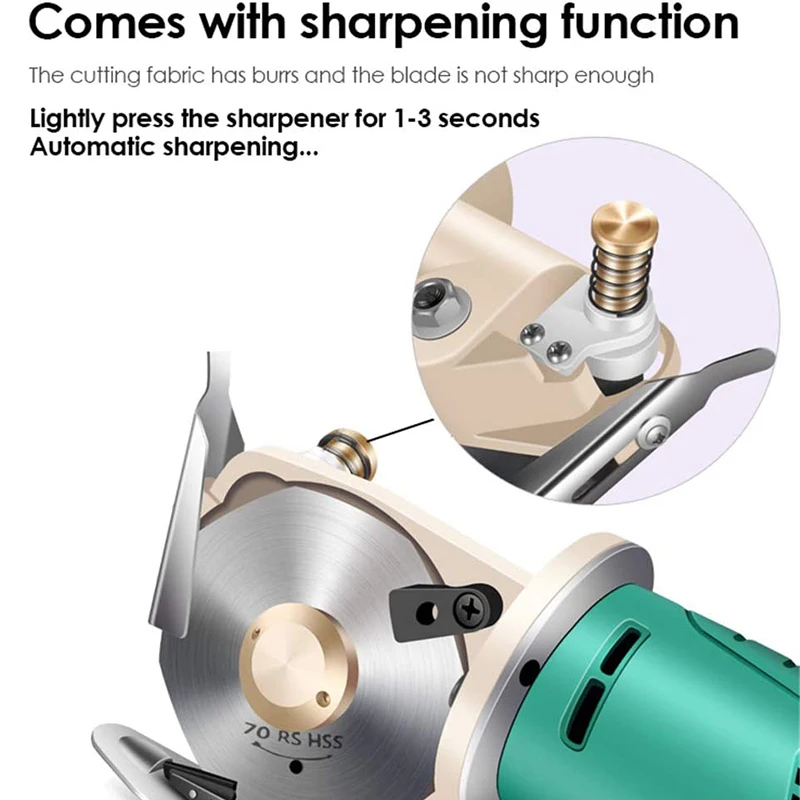 NEW-Electric Cloth Cutter,Electric Rotary Cutting Machine Cordless Cloth Scissors Rechargeable Shearing Machine
