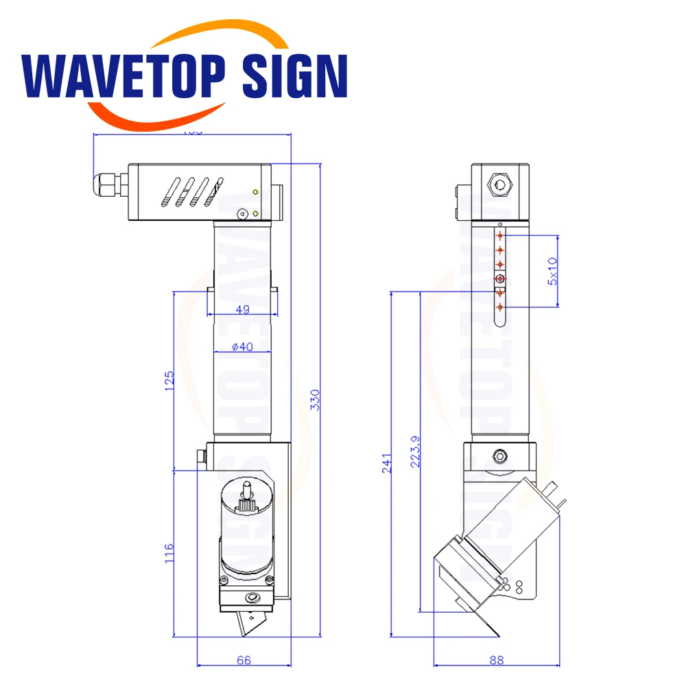 WaveTopSign Couteau vibrant de coupe d'angle CNC