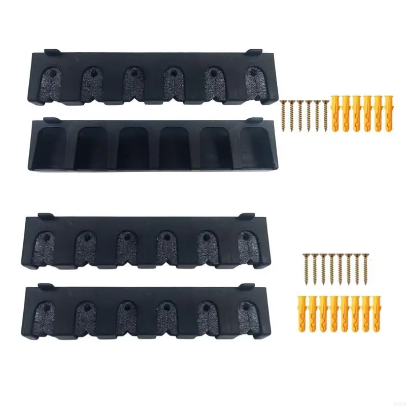 652D แนวนอนตกปลา Rod Rack ผู้ถือติดผนัง 6 Rod Fishing Rod Storage Racks