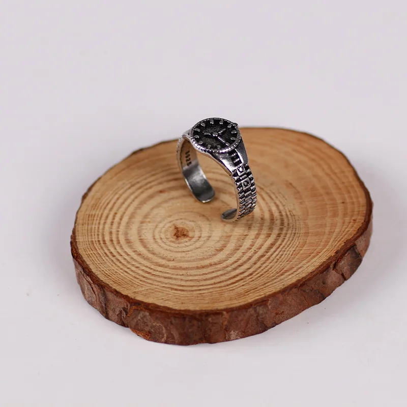 Creative Watch Shaped Ring for Men Women Trendy Adjustable Opening Finger Rings Birthday Party Gifts Jewelry Cool Thing 2025