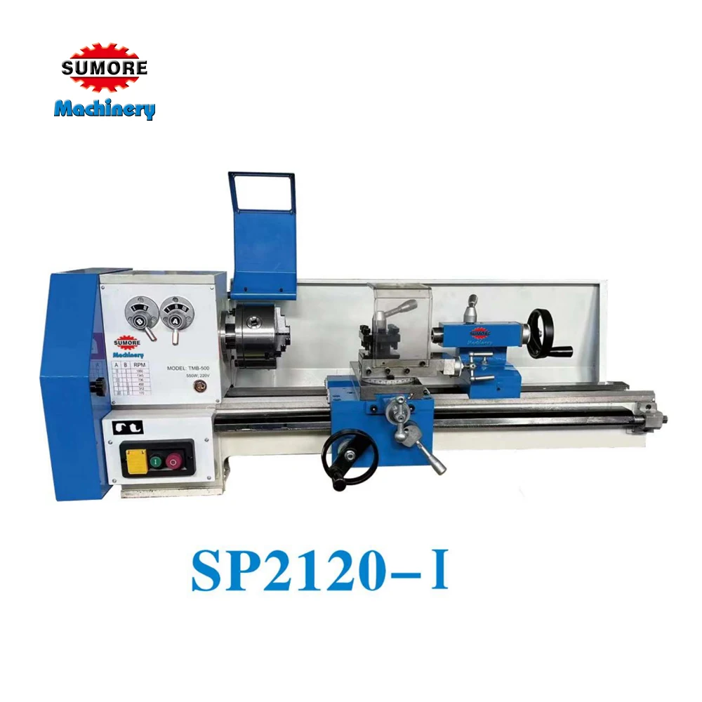 

BV20L 550W Mini Metal Lathe Machine SP2120-I Horizontal Bench Lathe With CE Approved