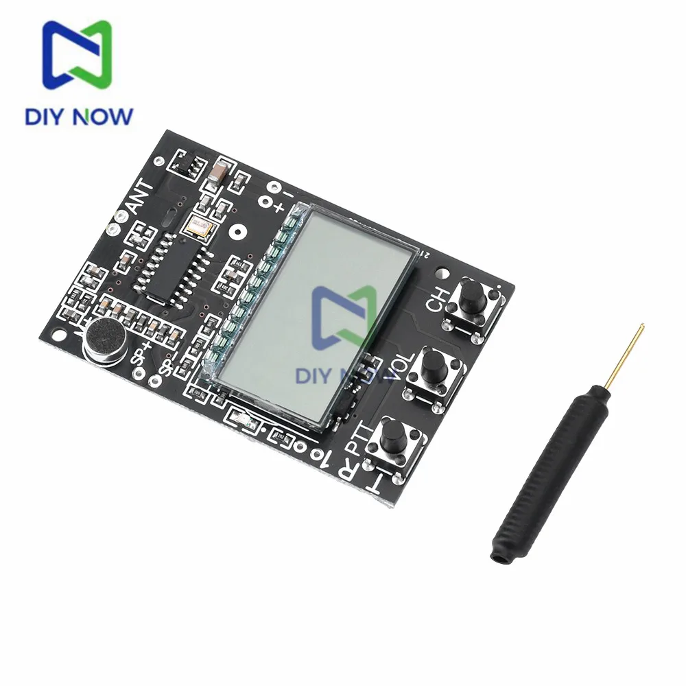 DC3.3-6V FM Walkie Talkie Circuit Board Transceiver Multifunction Module FM Transceiver Module 7 Frequency 27-480MHz Audio