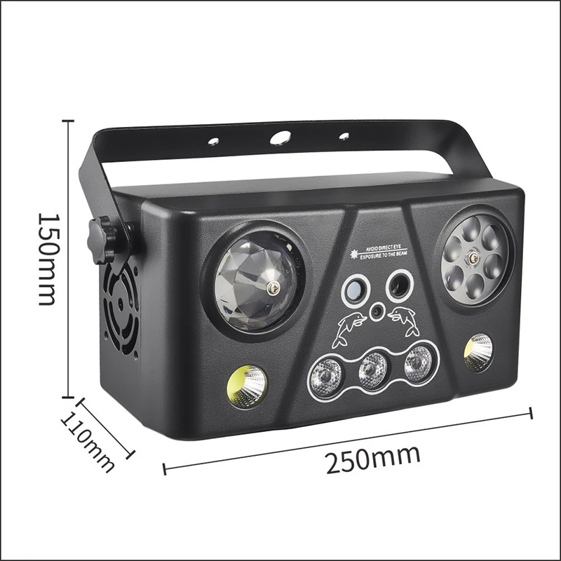 

Uponelite 40W RGB светодиодный свет с эффектом луча 5в1 эффект диско-шар окрашивание узор стробоскоп DJ свет для диско-вечеринки сценический свет