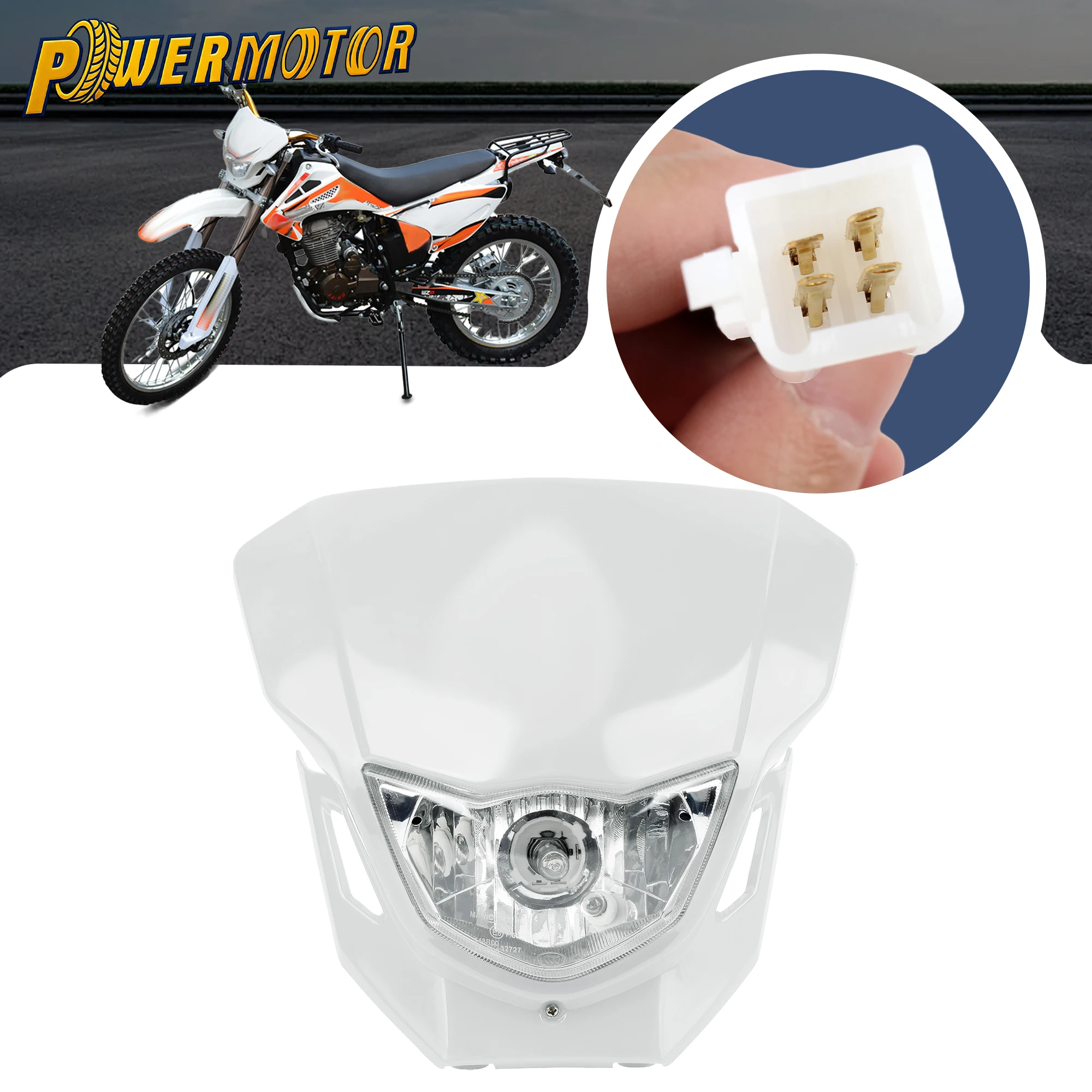 

For Yamaha WR250F WR450F YZ250F YZ450F 2015-2019 Motorcycle Headlight H4 Halogen Headlamp DRL Motocross Head Light Accessories