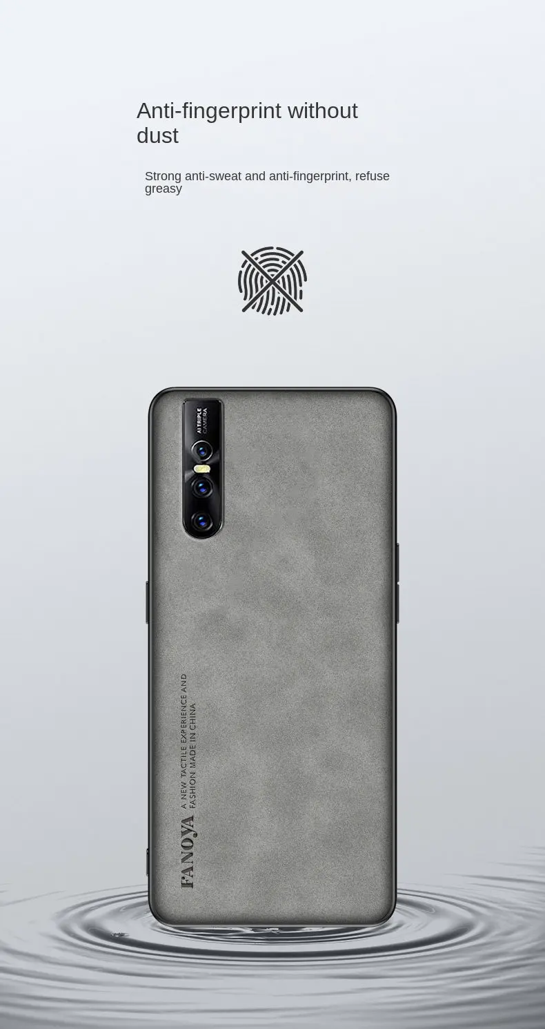 Vivo V15 Pro V15Pro Case PU Leather Skin Shockproof Hard Matte Back Cover Phone Case Silicone Bumper for Vivo V15 Pro 1818