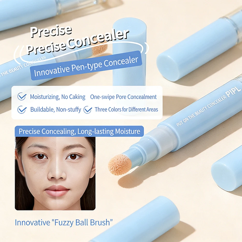 Liquid Concealer Long-Lasting Waterproof Quick Touch-Up Eyes Cosmetics High Fit Color Corrector Concealer Pen For Dark Circles