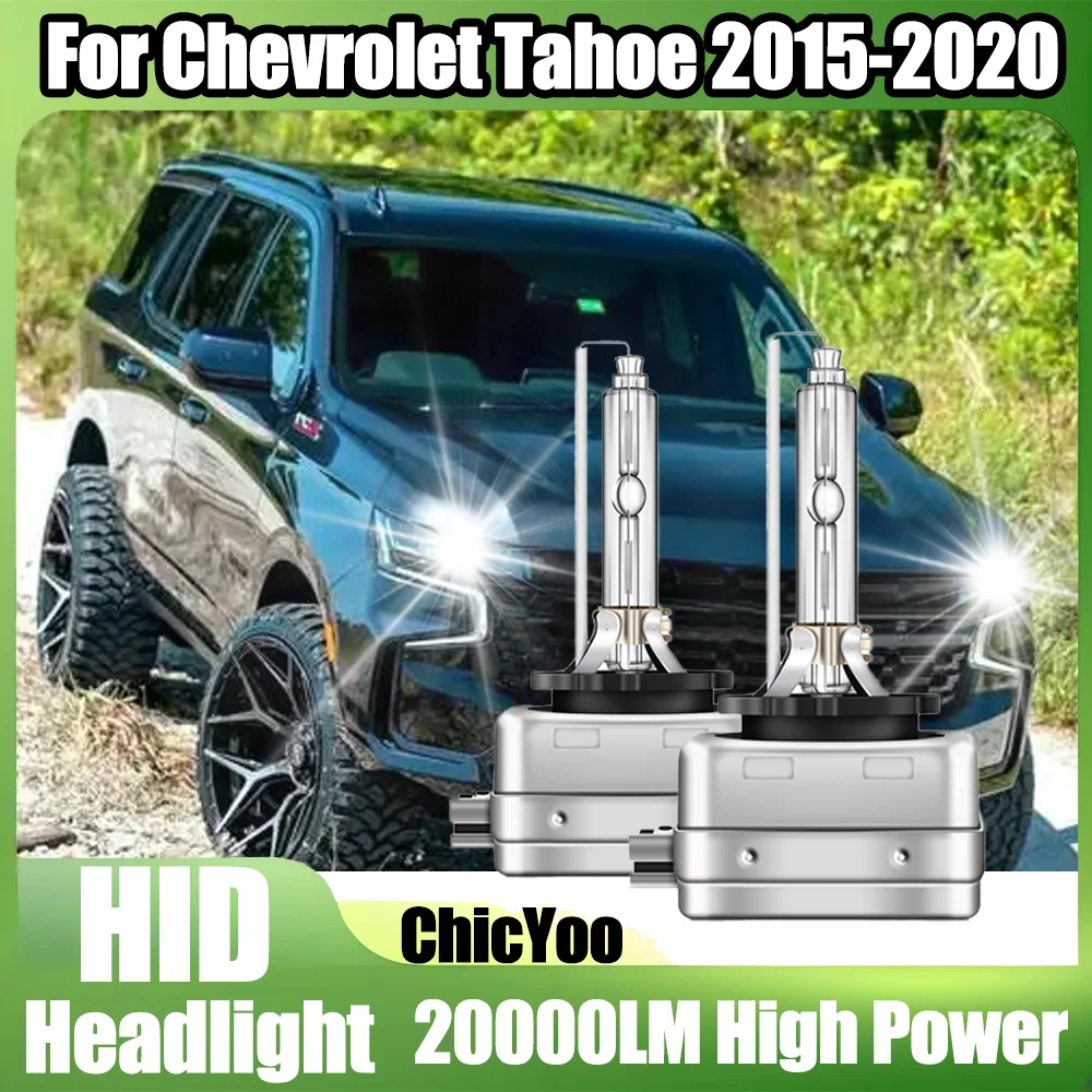 

2PCS 6000K White HID Xenon Headlight 20000LM D3S Xenon Lights 12V Auto Lamps For Chevrolet Tahoe 2015 2016 2017 2018 2019 2020