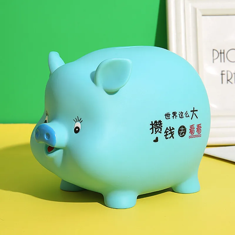 Cute pig piggy bank Large capacity children's anti-fall piggy bank Boy girl cartoon cute piggy bank desktop decoration coin bank