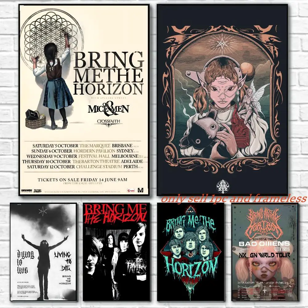 Band Bring Me The Horizon Poster Art painting with prints Home bedroom bar Outdoor places living room decoration gift