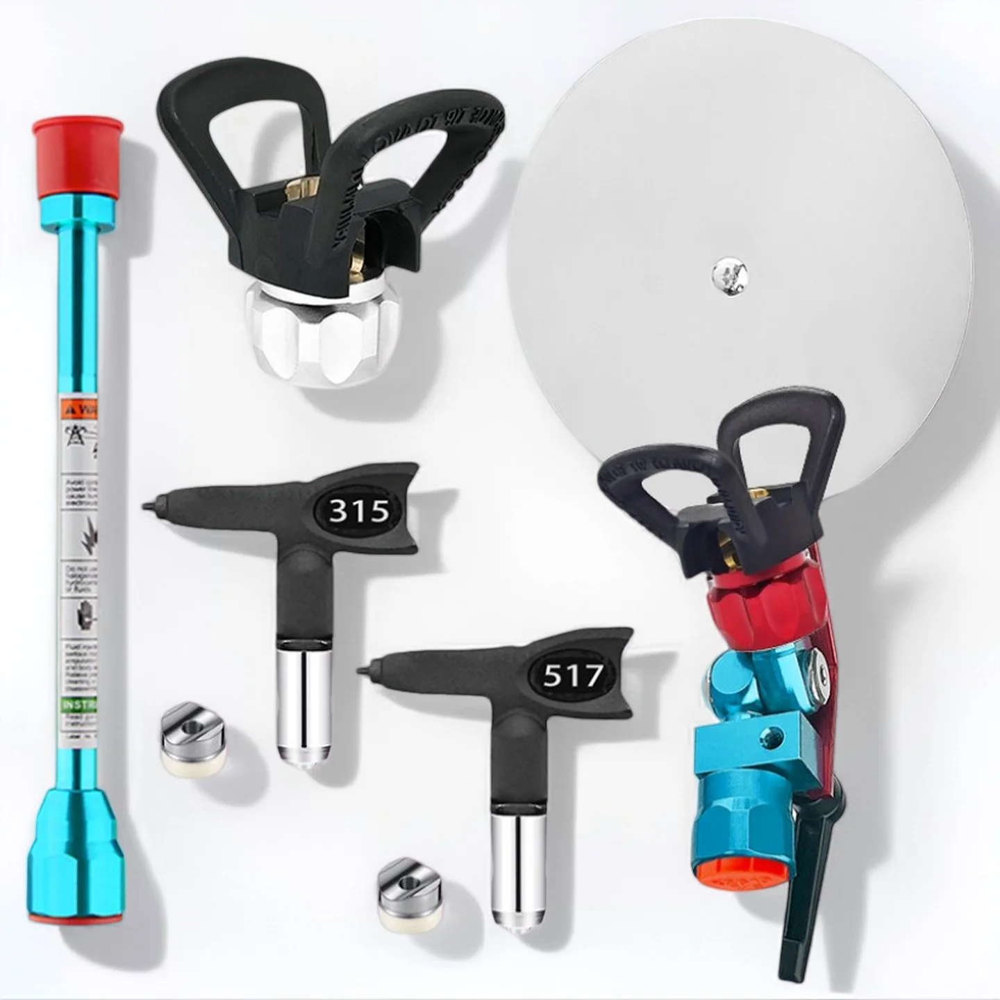 7pcs-airless-paint-spray-gun-kit-with-nozzle-guard-360°-swivel-extension-pole